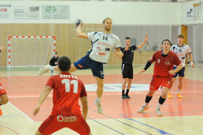 1. liga mužů: Tatran Litovel - Sokol Vršovice 27:30 (15:15)