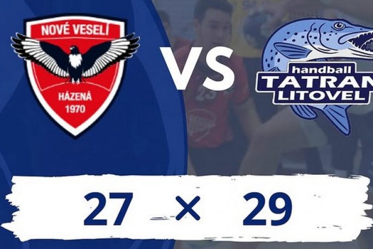 1. liga mužů: Sokol Nové Veselí B - Tatran Litovel 27:29 (13:15)