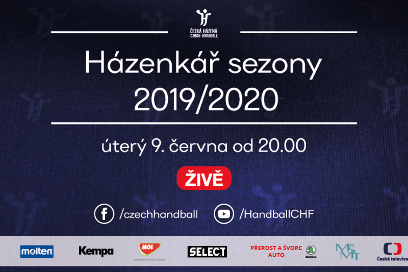 Házenkář sezóny 2019/2020: On-line oslava házené živě na Facebooku a Youtube