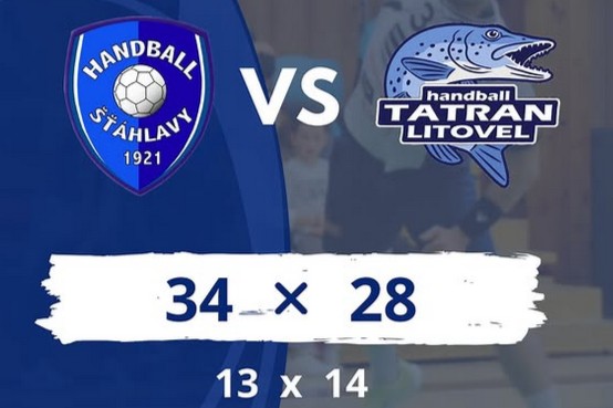 1. liga mužů: Sokol Šťáhlavy - Tatran Litovel 34:28 (13:14)