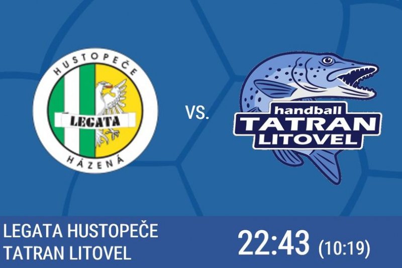 1. liga mužů: Legata Hustopeče - Tatran Litovel 22:43 (10:19)